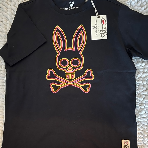 Psycho Bunny Other - Psycho Bunny kids 10-12 black/neon multi-color t/shirt short sleeve